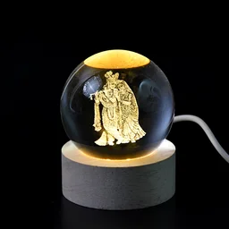 Radha Krishna 3D Crystal Lamp – Spiritual Home Decor |