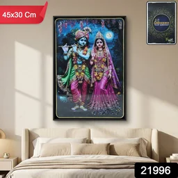 Radha Krishna Wall Frame – Divine Home Decor for Spiritual Spaces