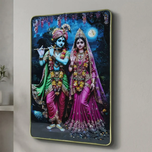Radha Krishna Wall Frame – Divine Home Decor for Spiritual Spaces