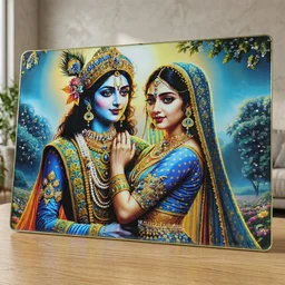 Radha Krishna Wall Frame – Elegant Divine Home Decor