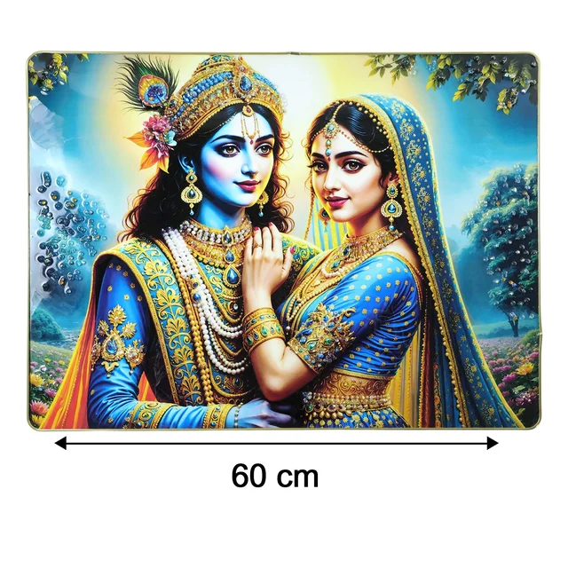Radha Krishna Wall Frame – Elegant Divine Home Decor