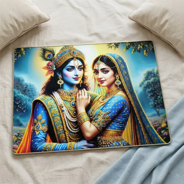 Radha Krishna Wall Frame – Elegant Divine Home Decor