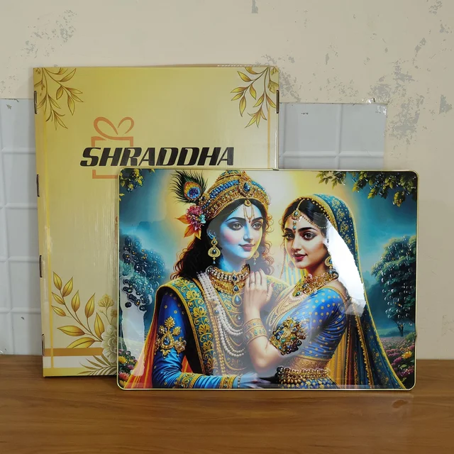 Radha Krishna Wall Frame – Elegant Divine Home Decor