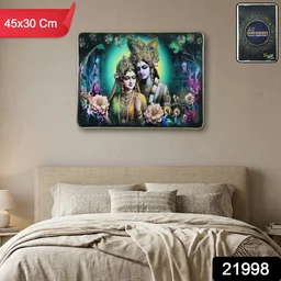 Radha Krishna Wall Frame – Elegant Spiritual Decor for Home