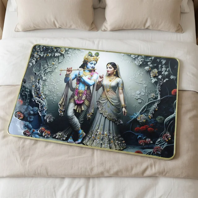 Radha Krishna Wall Frame – Elegant Spiritual Home Decor