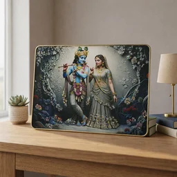 Radha Krishna Wall Frame – Elegant Spiritual Home Decor