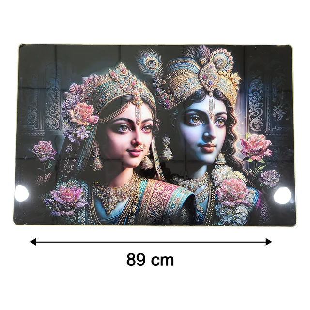Radha Krishna Wall Frame – Elegant Spiritual Home Decor