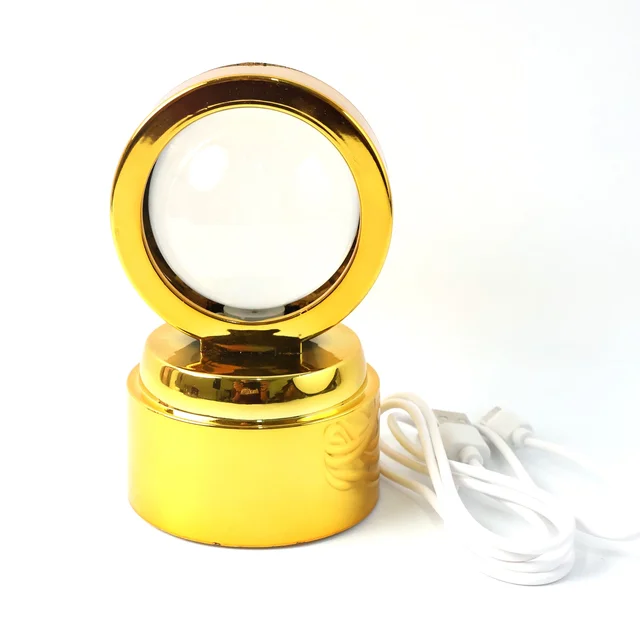Radhe Krishna Crystal Ball Night Light – 360° Rotating LED Lamp