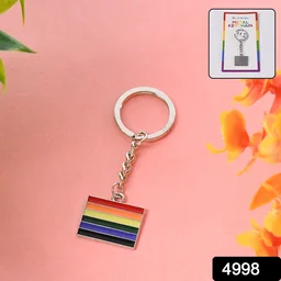 Rainbow Metal Keyring – Stylish & Durable Accessory (1 Pc / Mix Design)