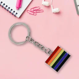 Rainbow Metal Keyring – Stylish & Durable Accessory (1 Pc / Mix Design)