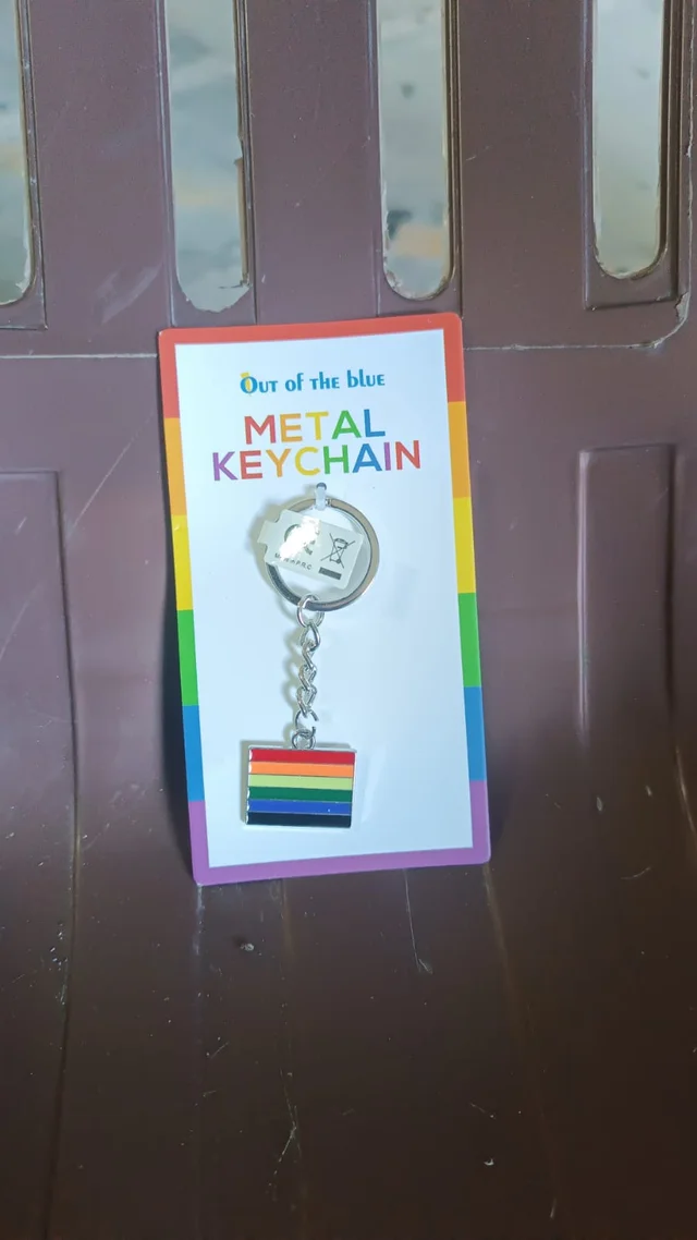 Rainbow Metal Keyring – Stylish & Durable Accessory (1 Pc / Mix Design)
