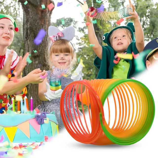 Rainbow Slinky Toy – Classic Fidget & Stress Relief | Little Learners