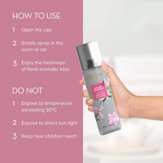 Rajnigandha Floral Room & Car Freshener – Long-lasting & Eco-friendly