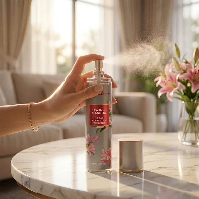 Rajnigandha Floral Room & Car Freshener – Long-lasting & Eco-friendly