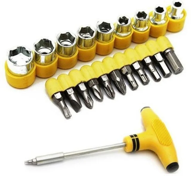 Ratchet Socket Set – 21-Piece T-Shape Tools | XcelCraft