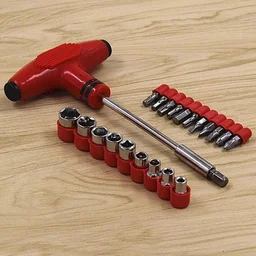 Ratchet Socket Set – 21-Piece T-Shape Tools | XcelCraft