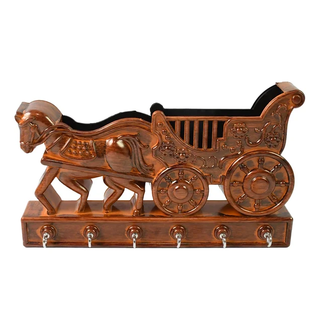 Rath Wall Key Holder – 6 Hooks, Decorative | Indo Glow