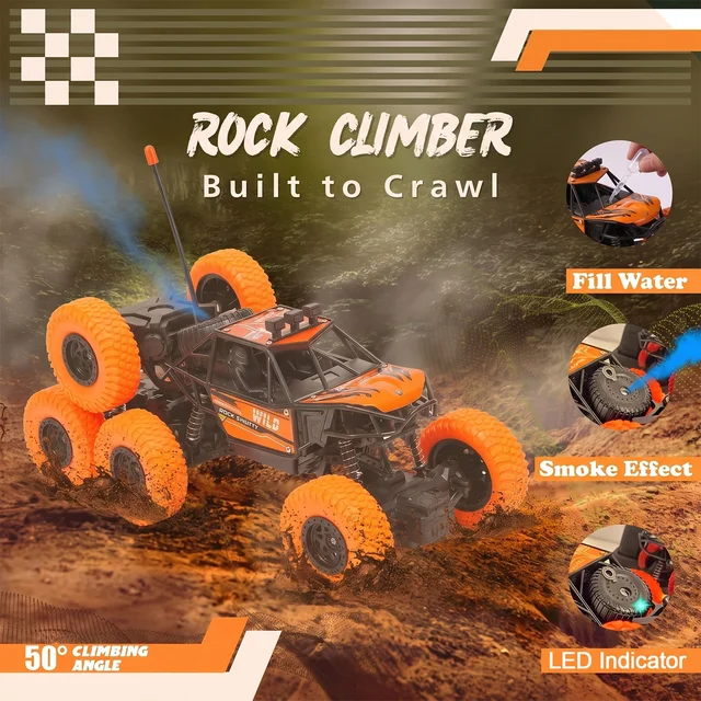 RC Off-Road Car – 8-Wheel Rock Climber for Kids | Spark Tots