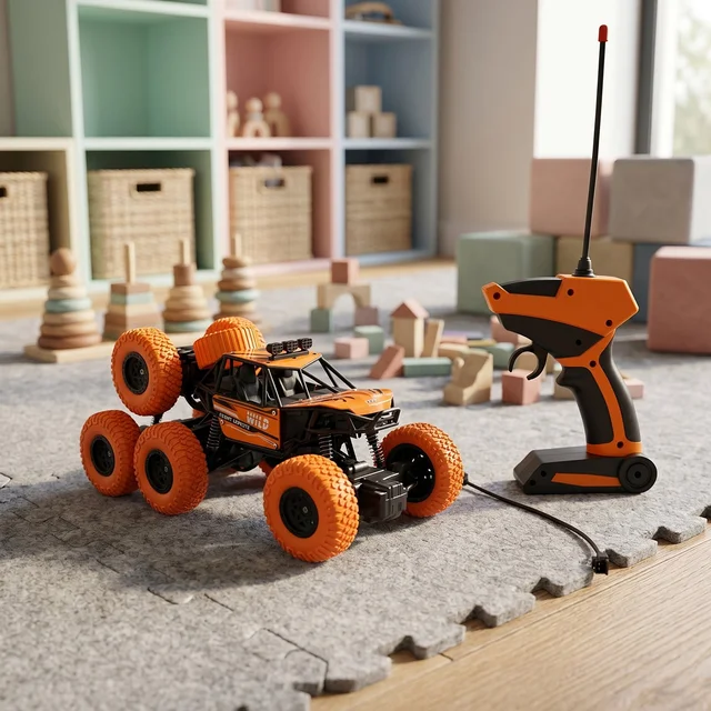RC Off-Road Car – 8-Wheel Rock Climber for Kids | Spark Tots