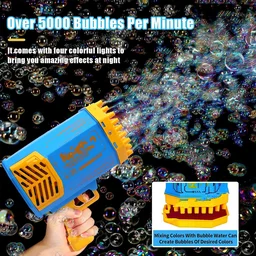 Rechargeable Bubble Gun – 69-Hole Powerful Blower for Kids | Dollverse