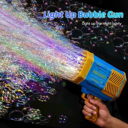 Rechargeable Bubble Gun – 69-Hole Powerful Blower for Kids | Dollverse