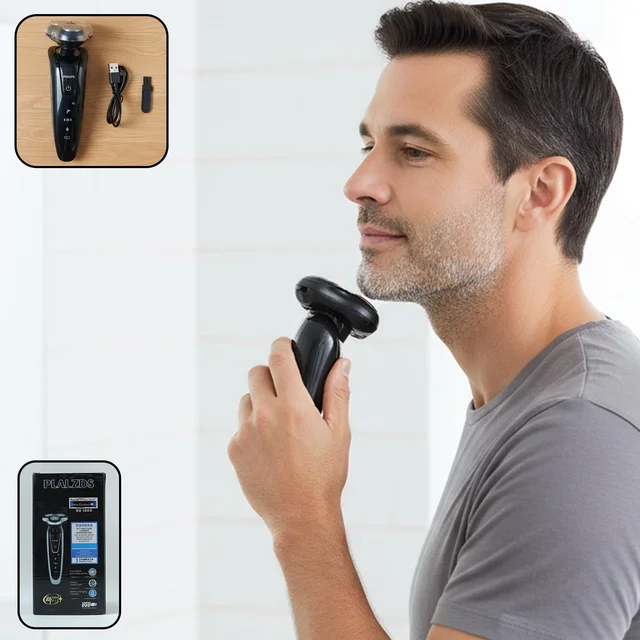 Rechargeable Electric Rotary Shaver – Precise 3D Floating Head