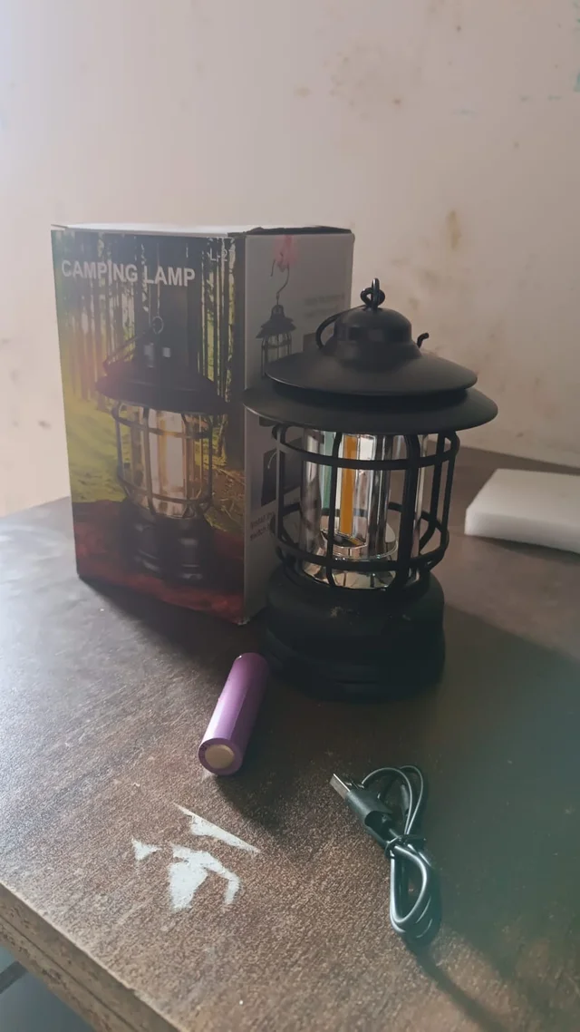 Rechargeable LED Camping Lantern – Retro Dimmable Light | Garden Vera