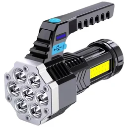 Rechargeable LED Flashlight – Portable 7-LED COB Torch | PHOBIA