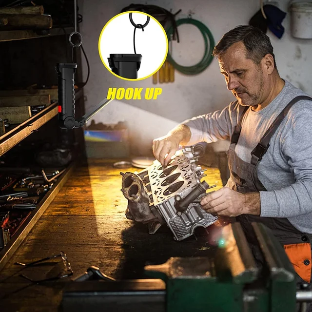 Rechargeable LED Work Light – 360° Adjustable Head & Magnetic Base