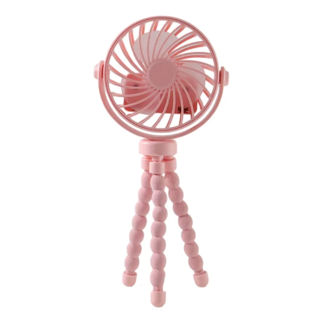Rechargeable Portable LED Fan – Flexible Tripod & Quiet Cooling