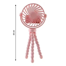 Rechargeable Portable LED Fan – Flexible Tripod & Quiet Cooling
