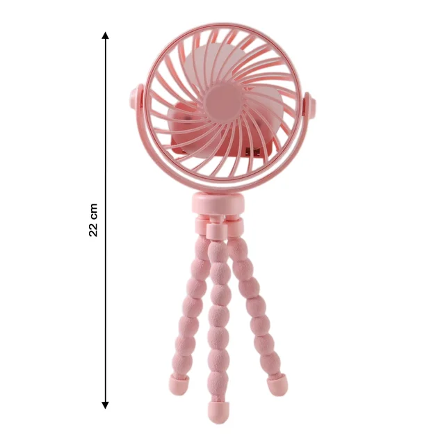 Rechargeable Portable LED Fan – Flexible Tripod & Quiet Cooling