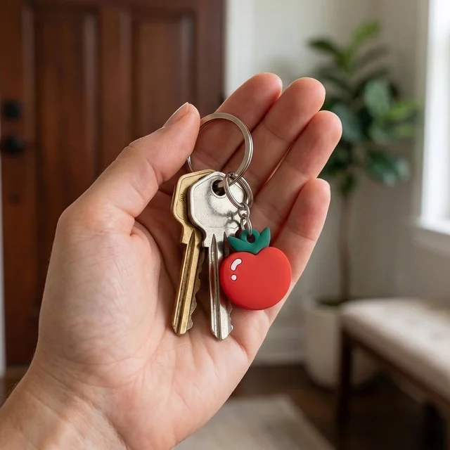 Red Apple Keychain – Cute & Versatile Bag Charm for Gifts