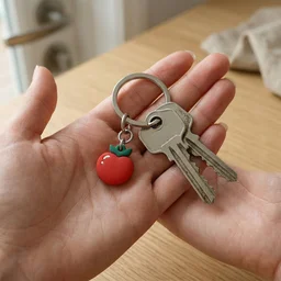 Red Apple Keychain – Cute & Versatile Bag Charm for Gifts