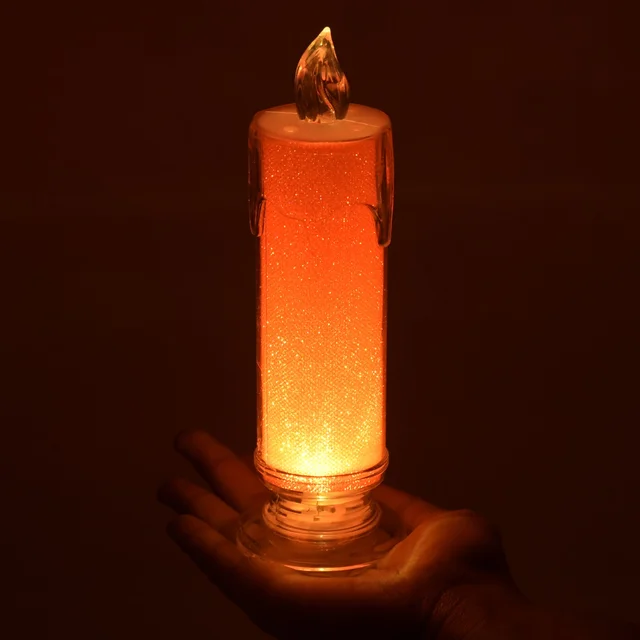 Red LED Flameless Candle – Realistic Flickering Pillar | Styleva