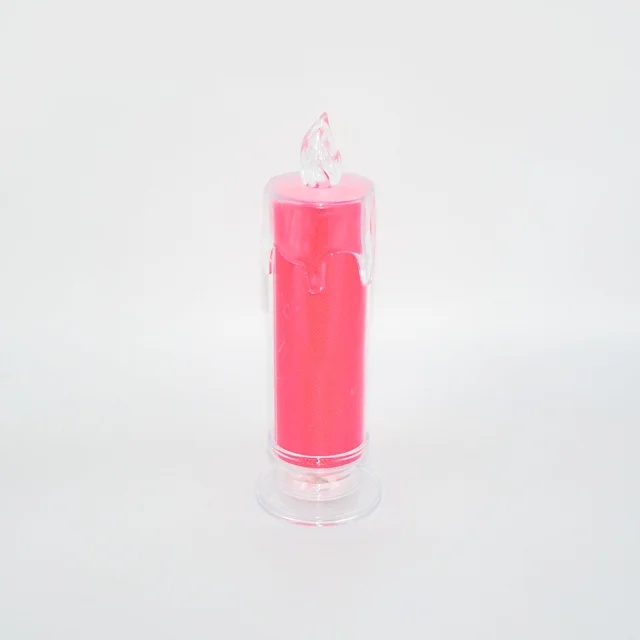 Red LED Flameless Candle – Realistic Flickering Pillar | Styleva