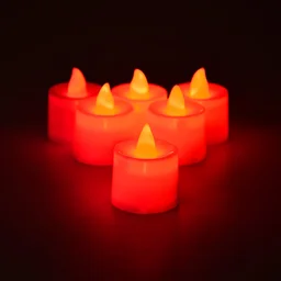 Red LED Flameless Tealight Candles – Safe & Smokeless Ambiance