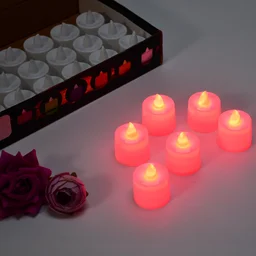 Red LED Tealights – Flameless & Smokeless for Diwali Decor | Styleva