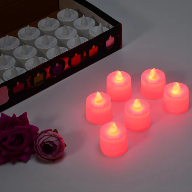 Red LED Tealights – Flameless & Smokeless for Diwali Decor | Styleva