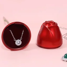 Red Rose Jewelry Box – Romantic Metal Gift | Glimmerly
