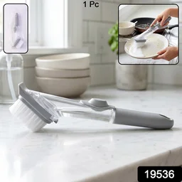 Refillable Soap Dispensing Dish Scrub Brush – Effortless & Hygienic Cleaning