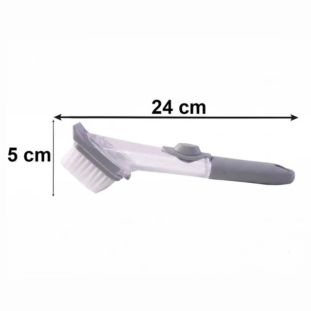 Refillable Soap Dispensing Dish Scrub Brush – Effortless & Hygienic Cleaning