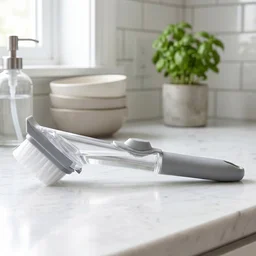 Refillable Soap Dispensing Dish Scrub Brush – Effortless & Hygienic Cleaning