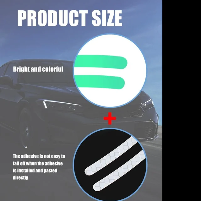 Reflective Car Wheel Stickers – Multicolored 20 Pcs for Night Safety | Velvet Wheels