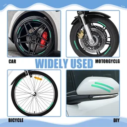 Reflective Car Wheel Stickers – Multicolored 20 Pcs for Night Safety | Velvet Wheels