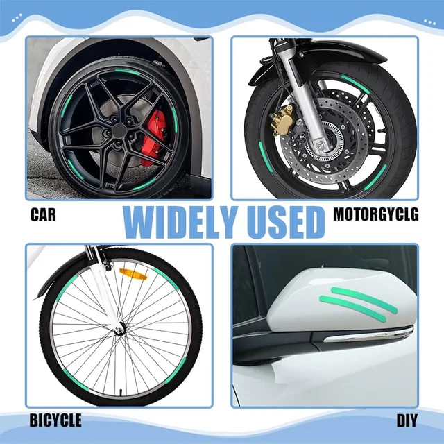 Reflective Car Wheel Stickers – Multicolored 20 Pcs for Night Safety | Velvet Wheels