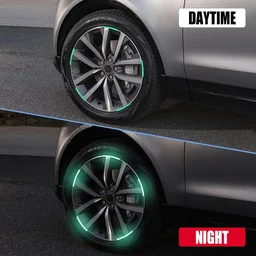 Reflective Car Wheel Stickers – Multicolored 20 Pcs for Night Safety | Velvet Wheels