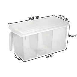 Refrigerator Organizer Box – 3 Compartments, Airtight | Lunchie Bunchie