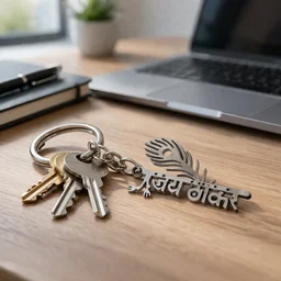Religious Peepal Leaf Keychain – Durable Metal for Daily Inspiration