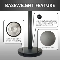 Retractable Belt Crowd Control Pole – Heavy Duty with Sturdy Base